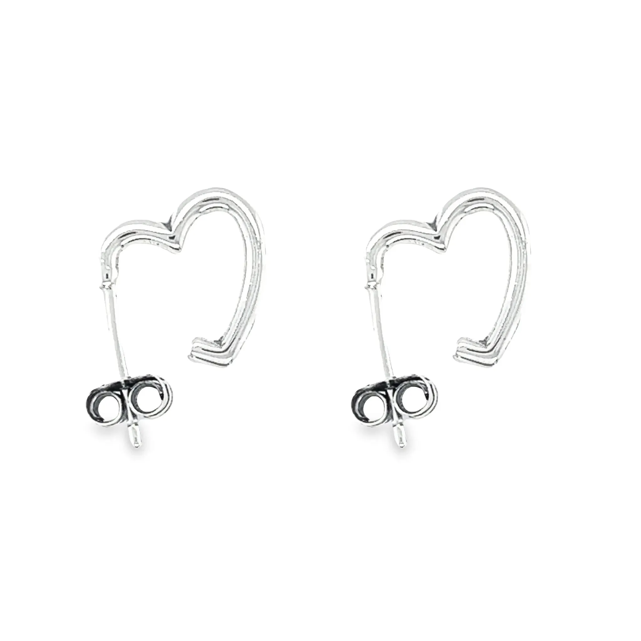 P377 Small Heart Hoops Earrings