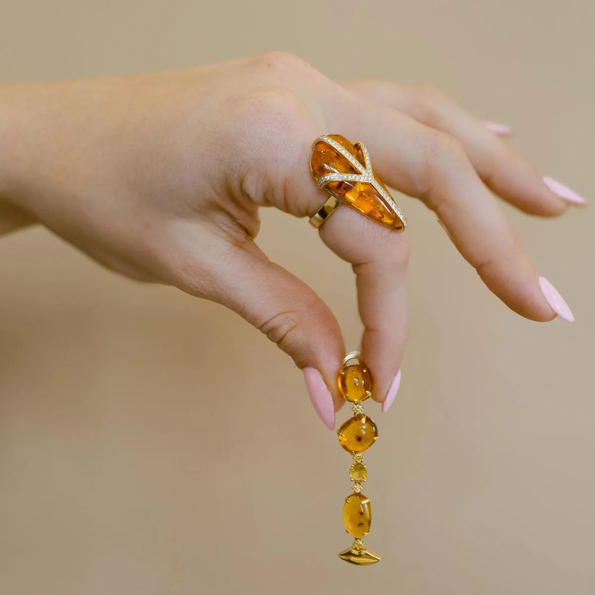 Peace Ring - Amber | 4.5GMS 0.35CT