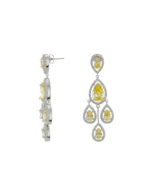 Pear CZ Drop Earrings