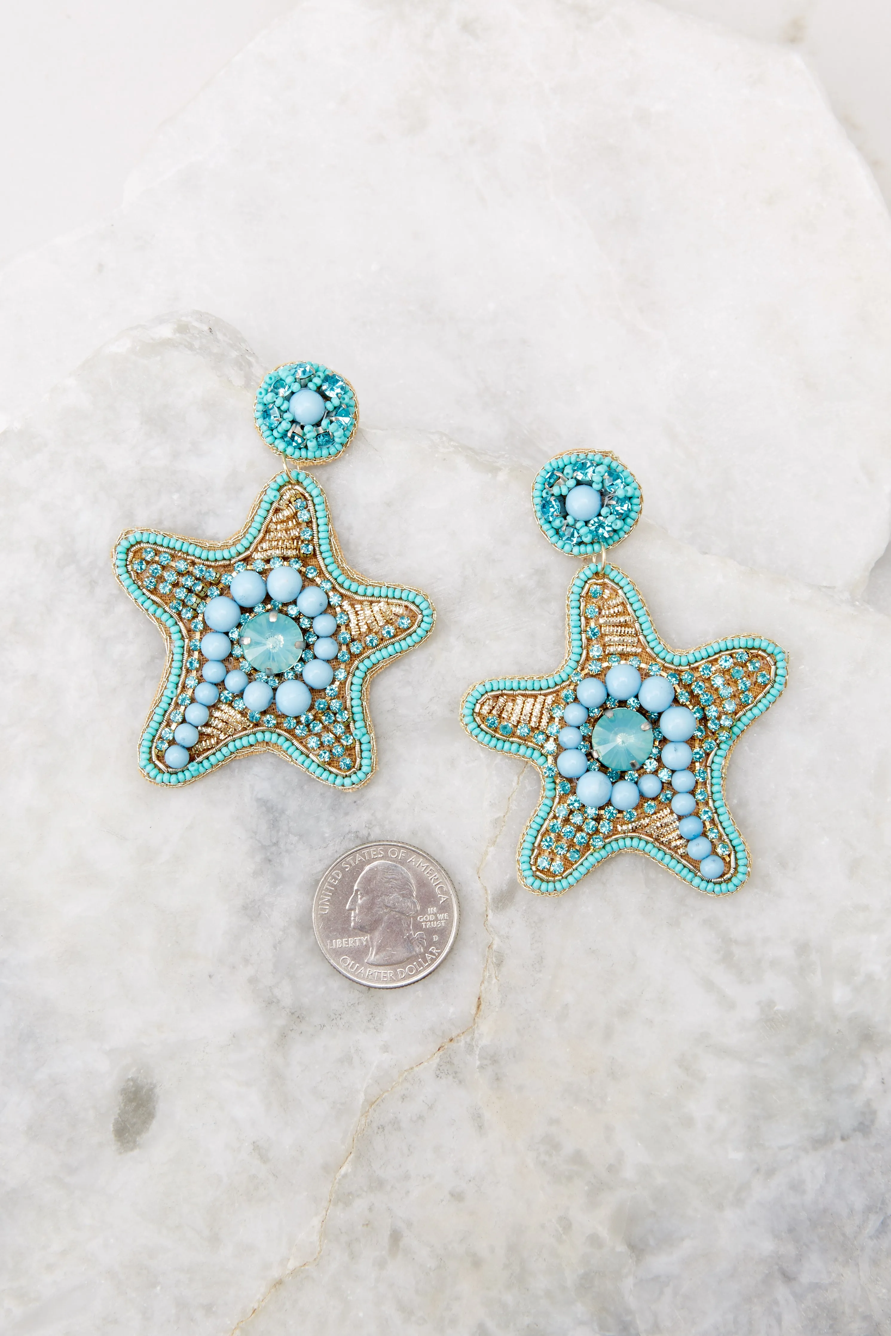 Sand And Sun Turquoise Beaded Earrings