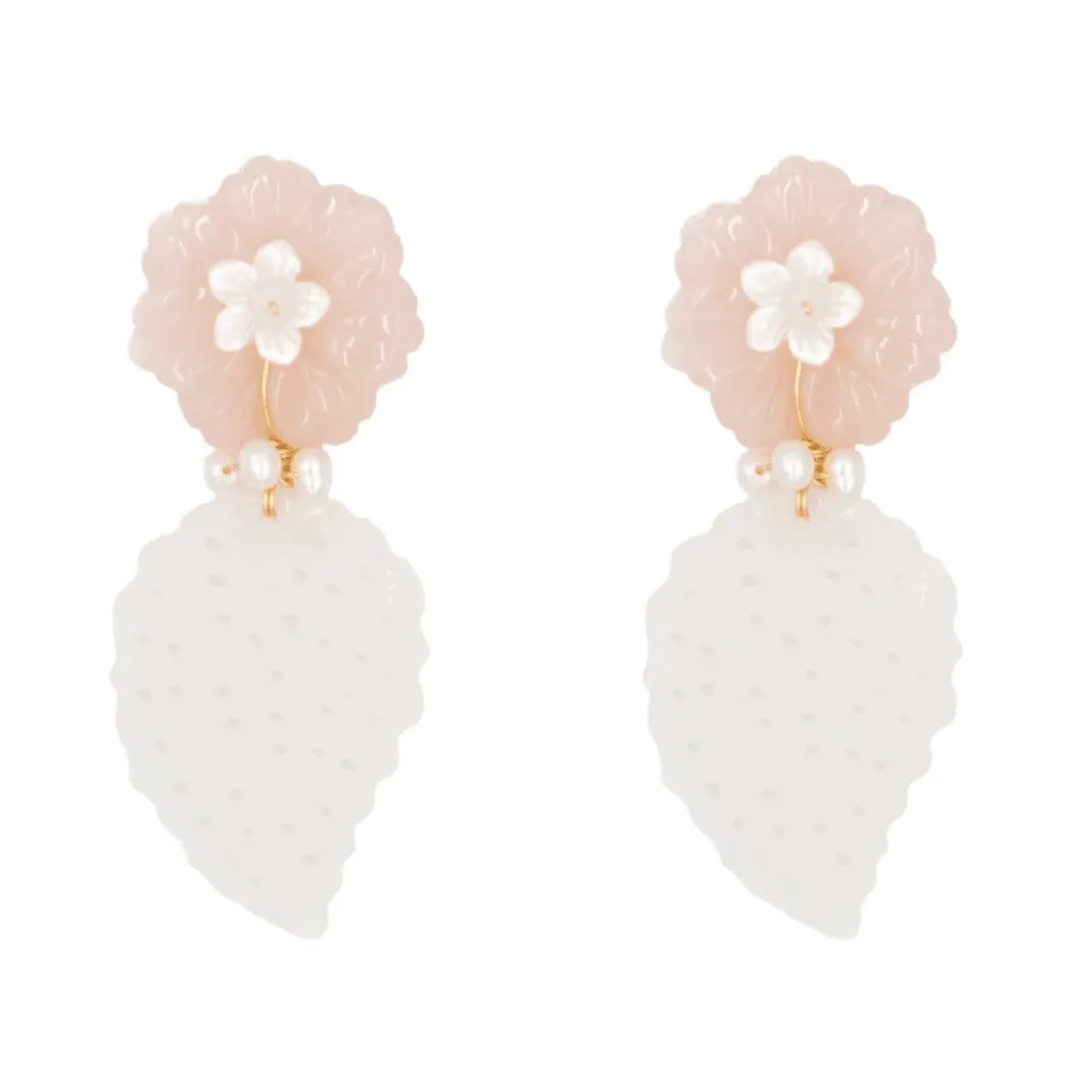 Savannah Earring-Rose Quartz