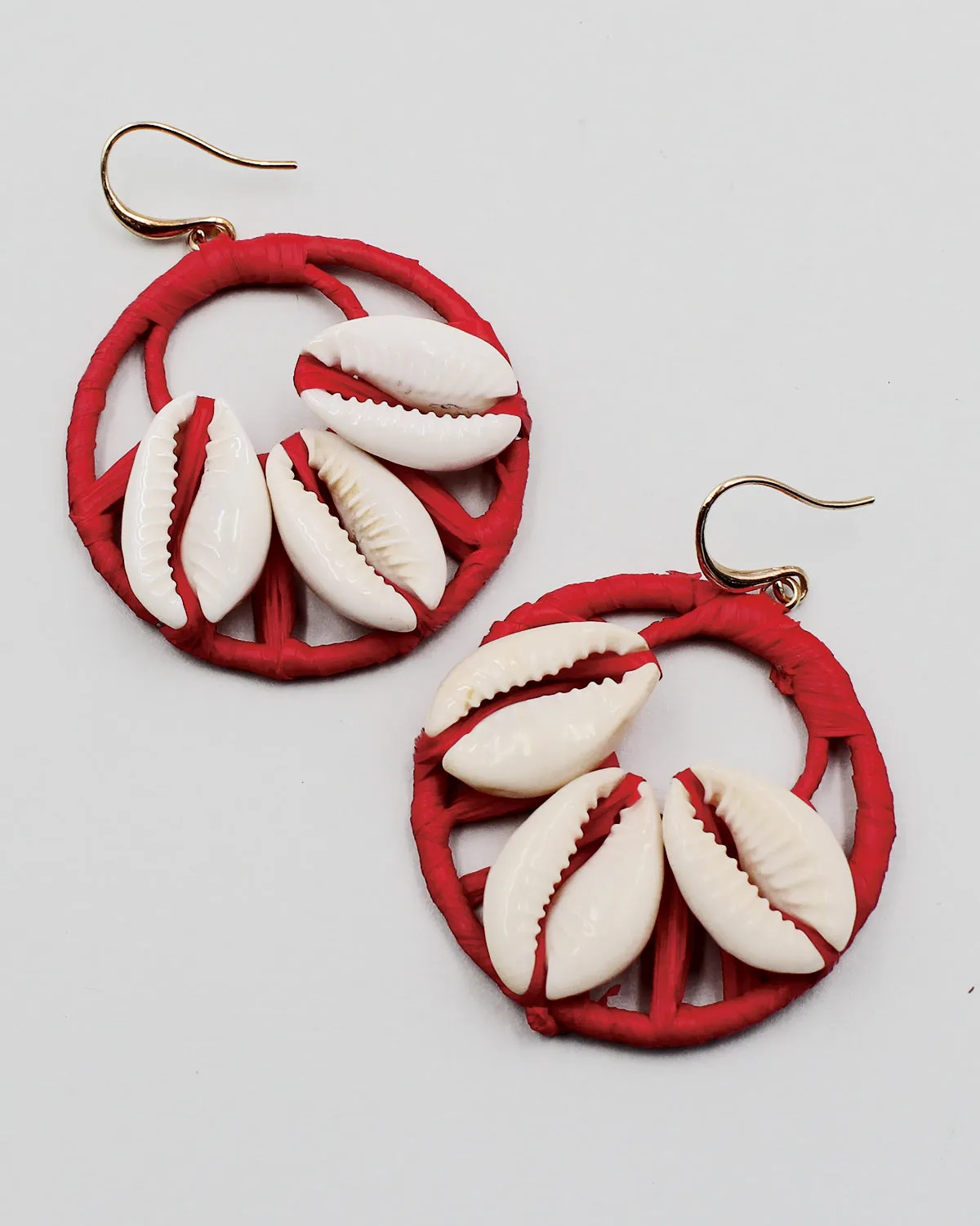 Shell & Raffia Earrings