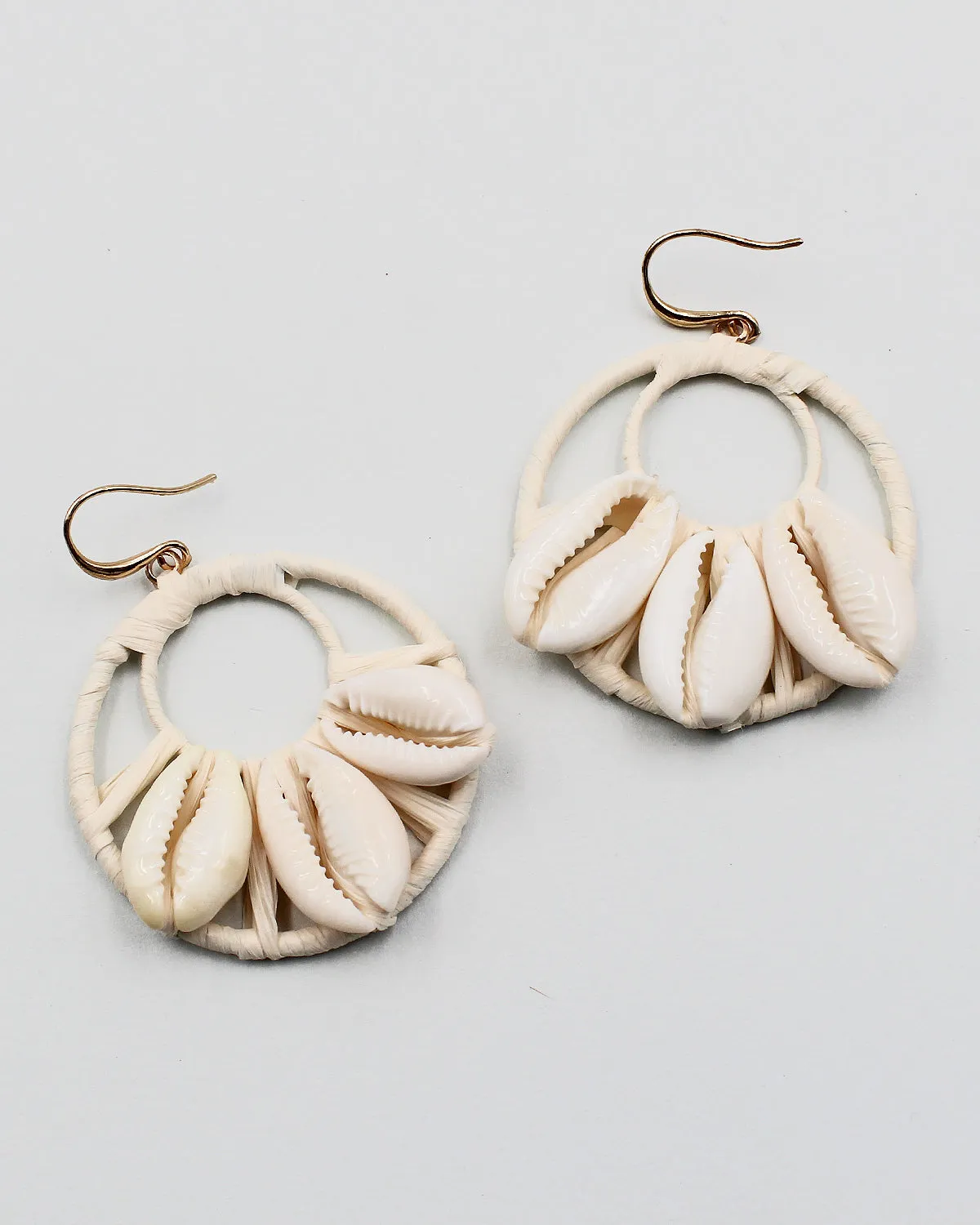 Shell & Raffia Earrings