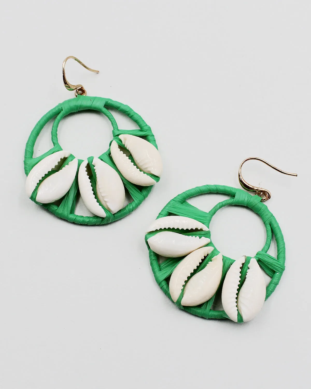 Shell & Raffia Earrings