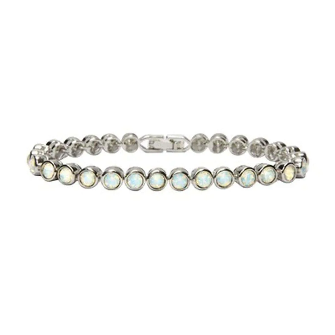 STB-WO - Tennis Bracelet made with Swarovski Elements - White Opal