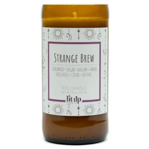 Strange Brew scented 8 oz. soy candle in upcycled beer bottle - FKA Witches Brew