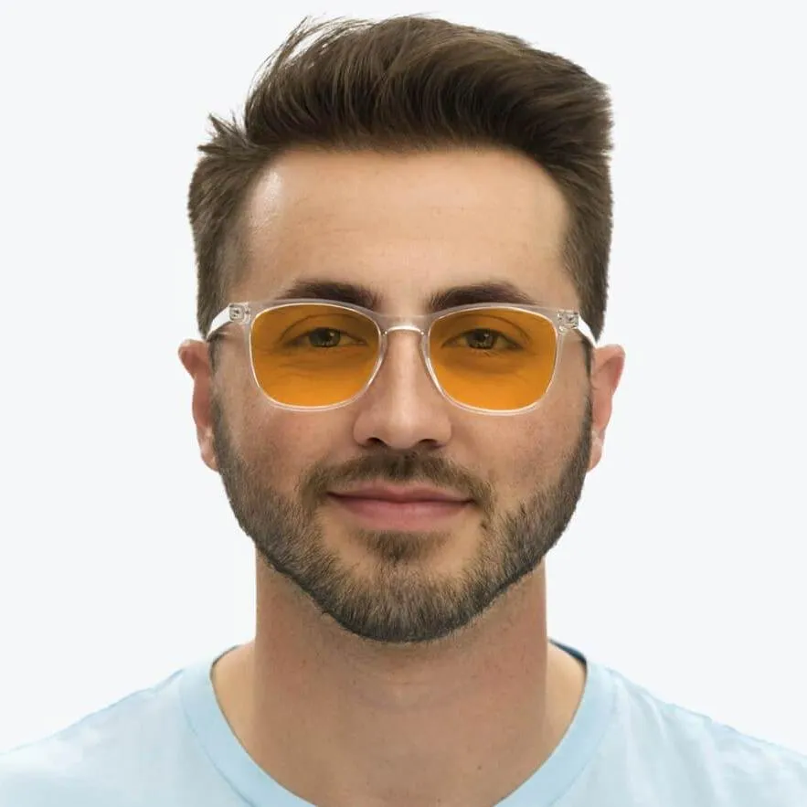 SunDown Taylor Blue Blocking Glasses - Crystal - Prescription