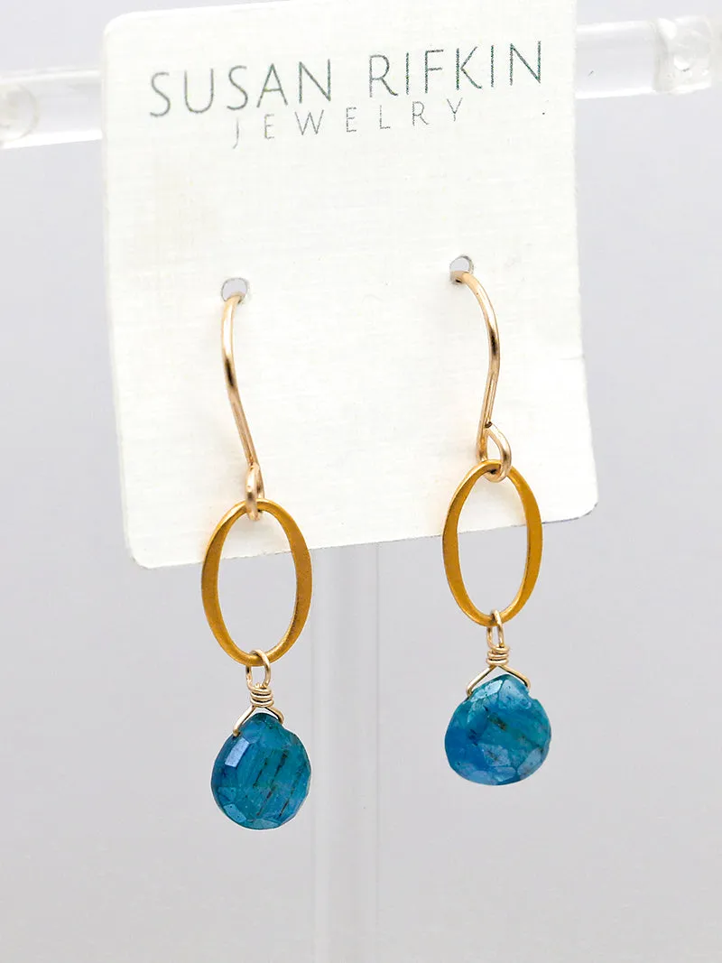 Susan Rifkin Kyanite Teardrop Earrings | 14k Gold Filled