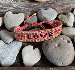 Taj LOVE Bracelet in Pink & Black