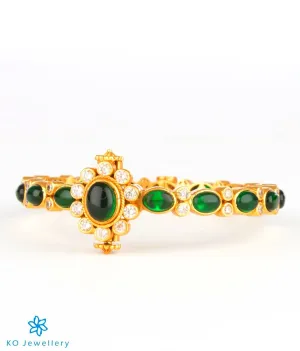 The Nivi Silver Kemp Bracelet (Green/Size/2.2/2.4/2.6/2.8)