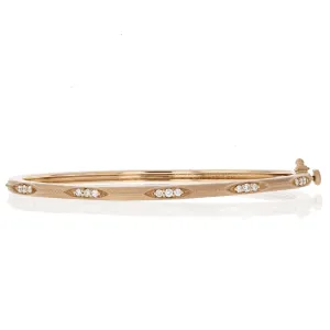 Thin Diamond and Bead Bangle