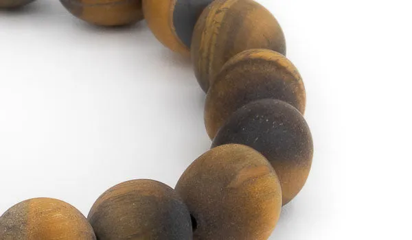 Tigers Eye Matte Natural Gemstone Centerpiece Bracelet