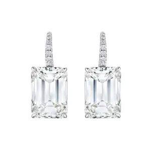 'Timeless Allure' Emerald Cut Diamond Earrings, 7 CT Each