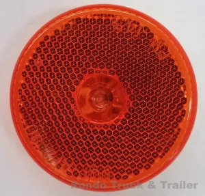 Trailer Clearance Light Reflector - Amber Incandescent - 2.5" Round - 143A