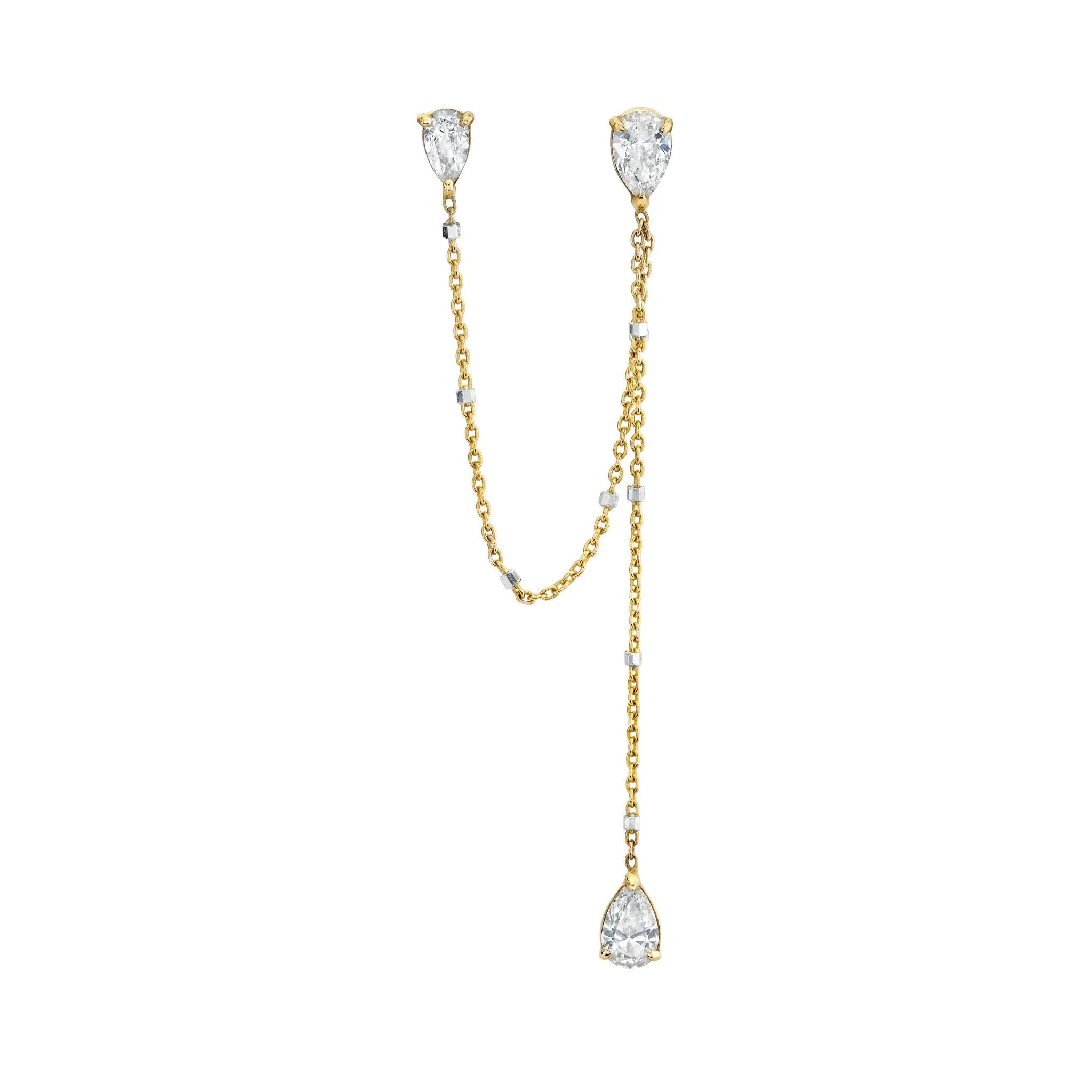 Triple Water Drop Diamond Twinkle Earring