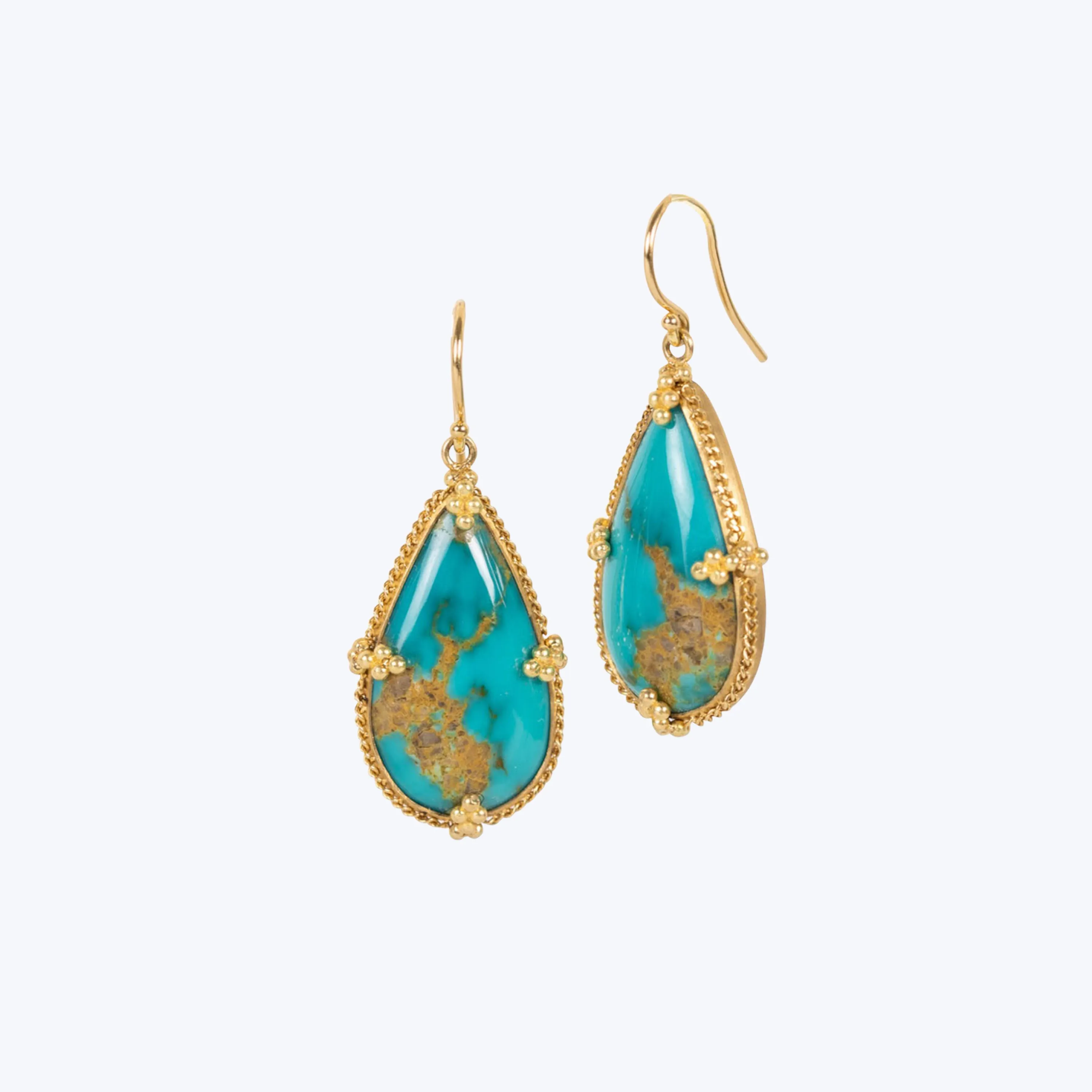 Turquoise 18k One-of-a-Kind Earrings