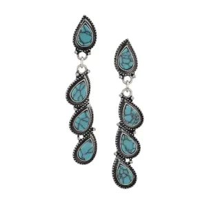 Turquoise Drops Attitude Earrings AER5917