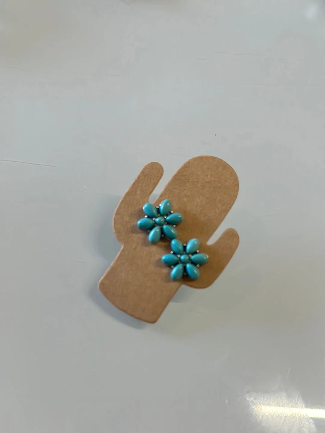 Turquoise Flower Stud Earrings