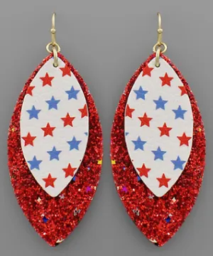 Uncle Sam Earrings Red