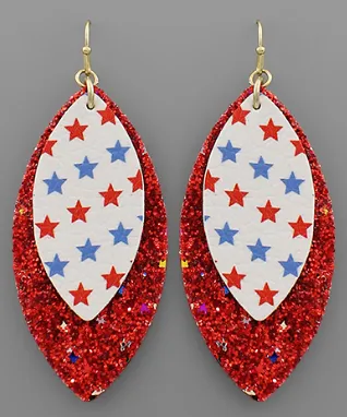 Uncle Sam Earrings Red