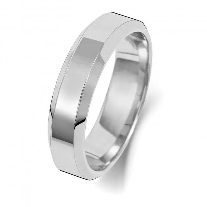 Wedding Band 18ct Wedding Bevelled Edge Ring WQ145WM