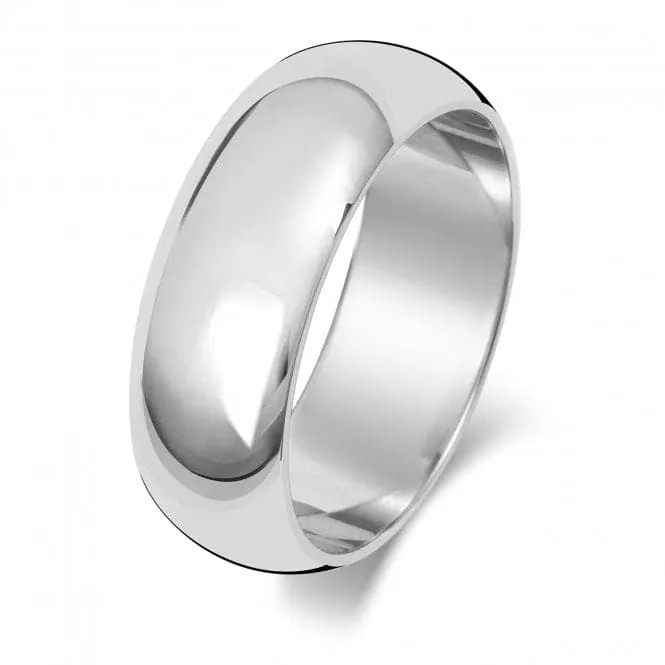 Wedding Band 18K D Shape 7mm-1.25 Wedding  Ring WQ107WL