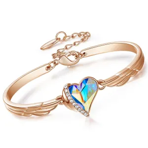 Women's Adjustable Bracelets With Heart Shaped Gems